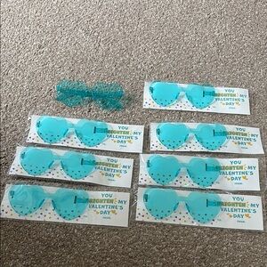 Heart-Shaped Sunglasses - Blue